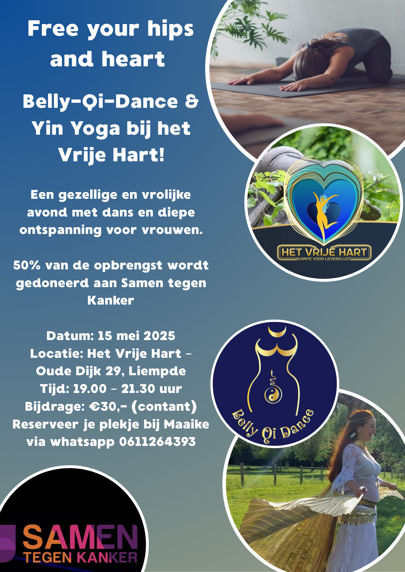 Yin Yoga en Belly - Qi - Dance bij Het Vrije Hart